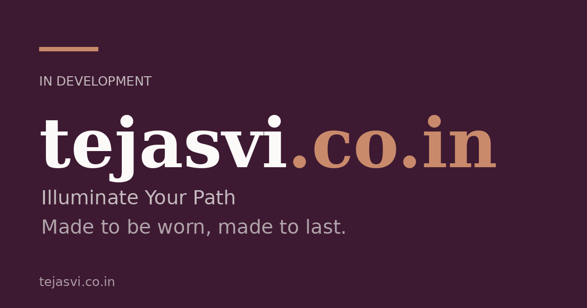 Link preview image for tejasvi.co.in